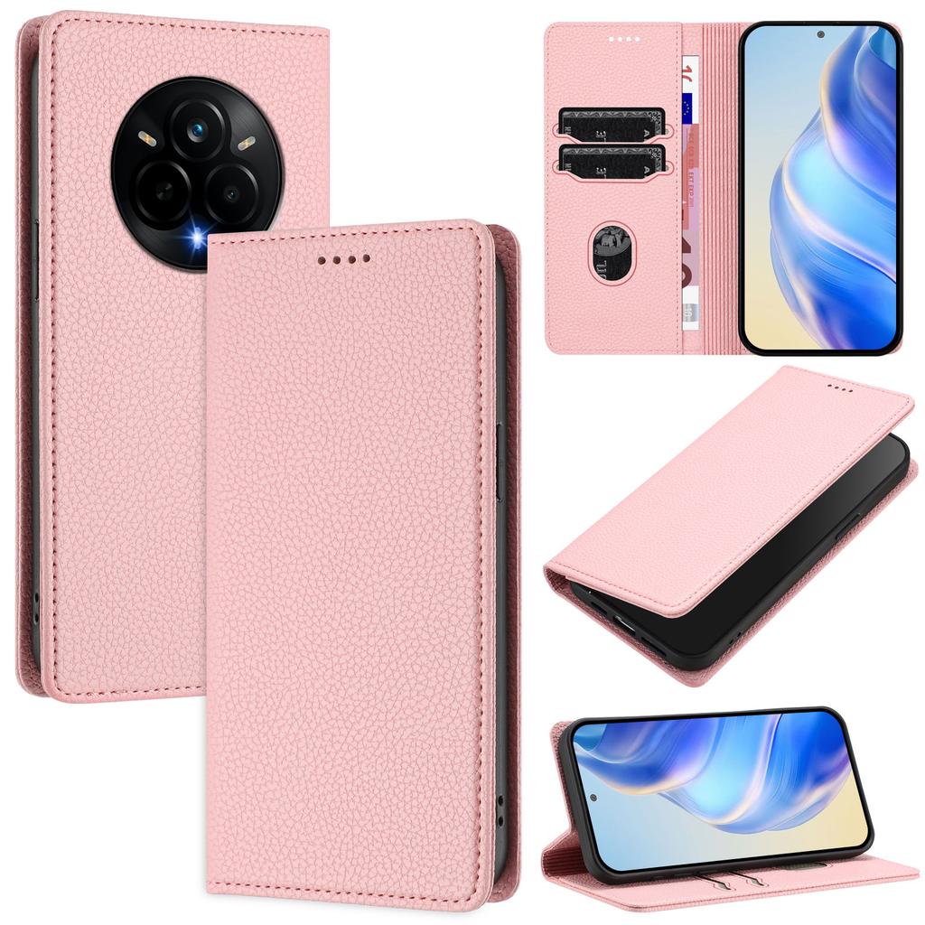 For Realme 14 Pro 5G Wallet Case RFID Blocking Litchi Texture Leather Mobile Cover