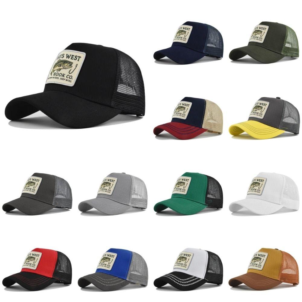 High Quality Fishing Embroidery Baseball Cap Camouflage Sunshade Hat Dad Trucker Hat Casual Wear