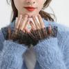 2pairs Mesh Lace Sweater Decorative Sleeves Women Black White Ruffles Elbow Mittens Cuff Detachable Wedding Dress Fake Sleeves
