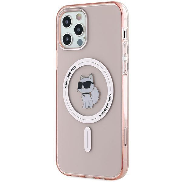 Karl Lagerfeld KLHMP12MHFCCNOP iPhone 12/12 Pro 6.1" Pink Hardcase IML Choupette MagSafe