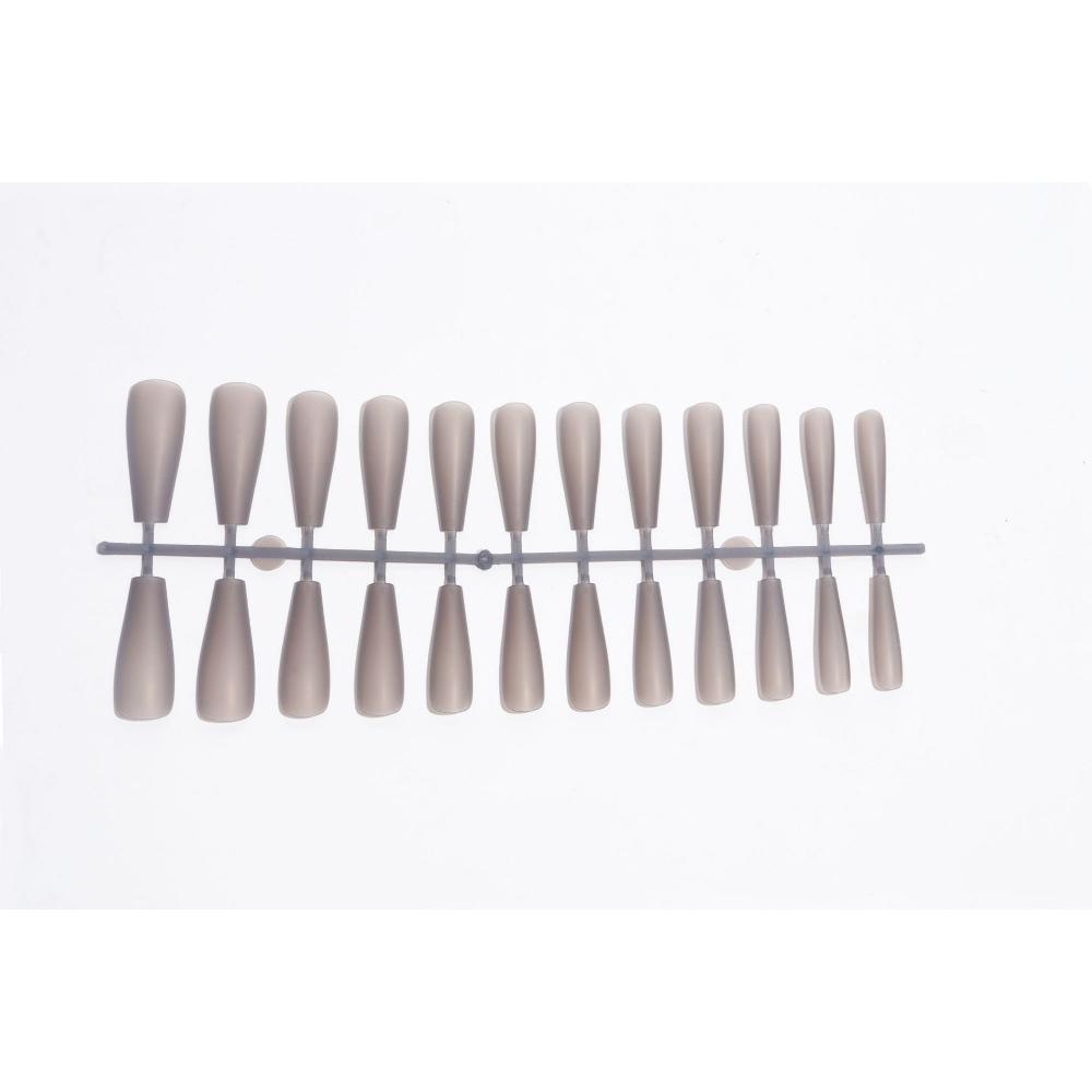 24pcs/set DIY Quick Nails Lengthened Ballet Matte T-shaped False Nails Multi-color Strips Finished Wear Manicure
