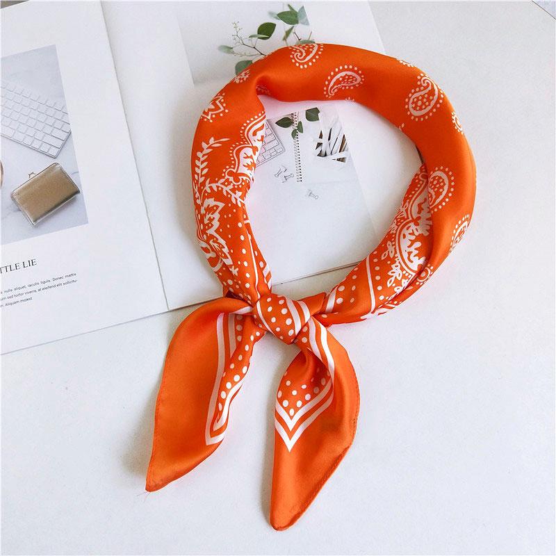 Módní Dekorace Šála Páska do vlasů Vázanka Vlasy 70 Malý čtvercový šátek Hedvábný šátek Dámské jarní a podzimní všestranný malý šátek Profesionální šátek