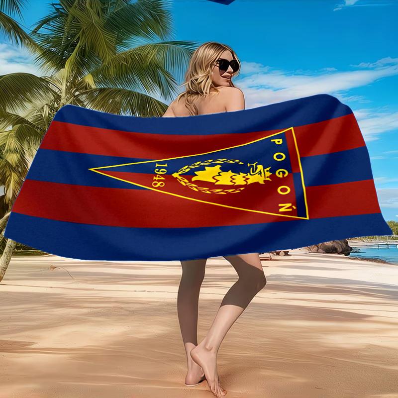 Pogoń Football Crest Beach Towel, Quick-drying, Easy to Care for, Suitable for Both Fitness and Beach Vacations,Sports Essential