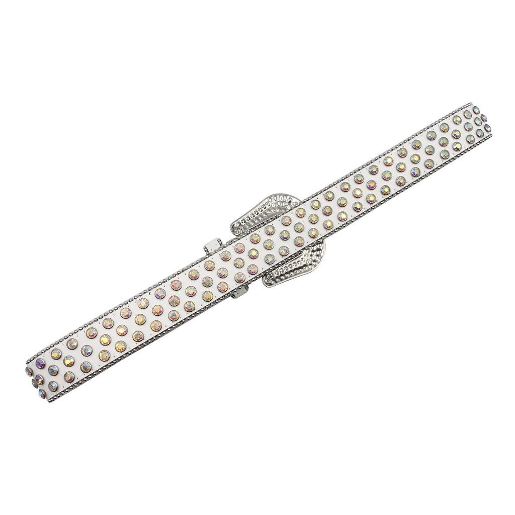 Cross-Border Punk Belt with AB Color Rhinestones In European & American Style for Men & Women
