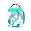 Hatsune Miku Manga Insulated Lunch Bags High Capacity Reusable Thermal Bag Tote Lunch Box School Picnic Bento Pouch