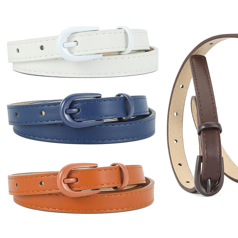 Contemporary And Sleek Pu Leather Womens Belt With Stylish Pin Buckle For Outfit Any
