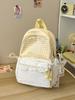 Schoolbag milk fufu plaid lace sweet girl wind backpack high value student party holiday travel cute backpack