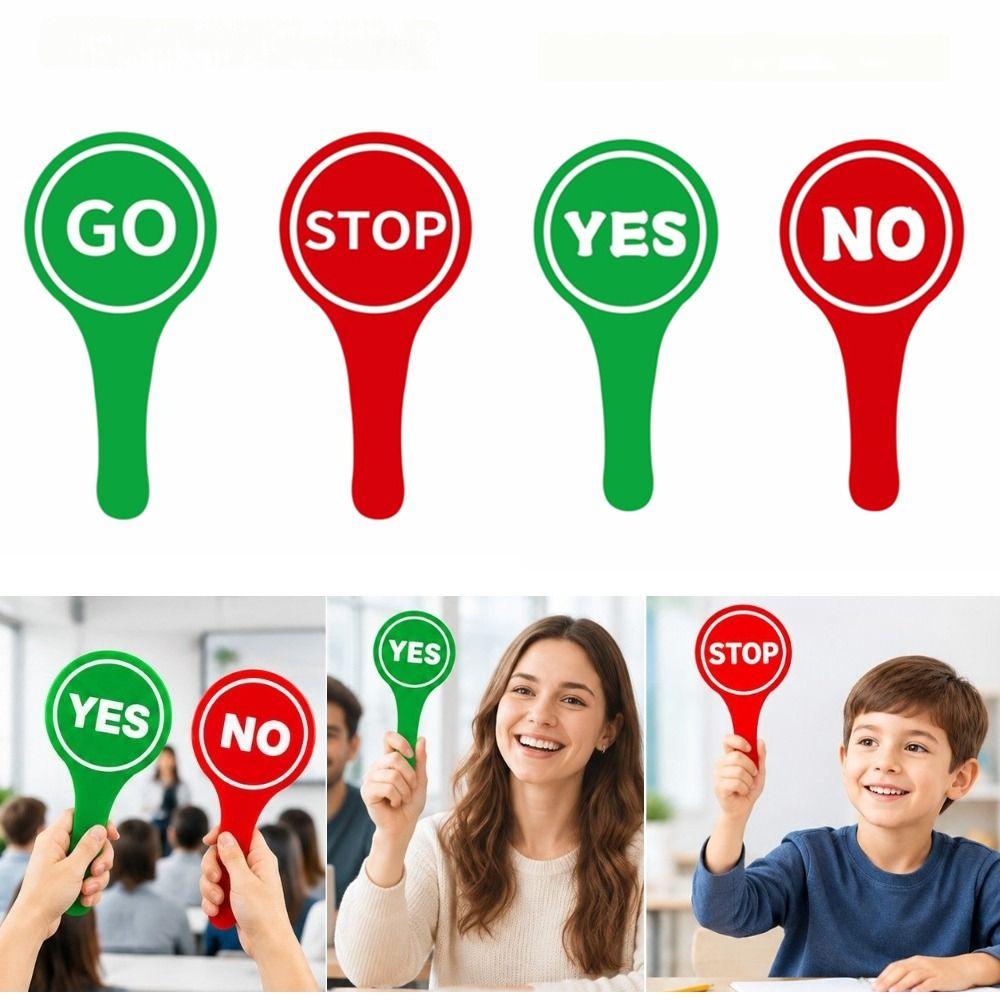 Double-Sided YES/NO Answer Paddle Quick Feedback Feedback Signal Cards Response Paddle