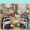 College Style Nylon Backpack With Waterresistant Design For Students
