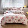 Cute Bear 100% Cotton Duvet Cover Cartoon Theme Bedding Set Kawaii Animal Comforter Cover Heart Print Bed Sets with 2 Pillowcase