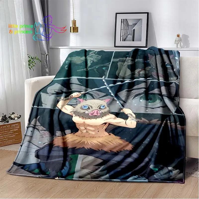 

Hashibira Inosuke Demon Slayer Character Anime Blanket Lightweight Comfortable Soft Breathable Ultra Warm Blanket Bedding Travel 75x90cm