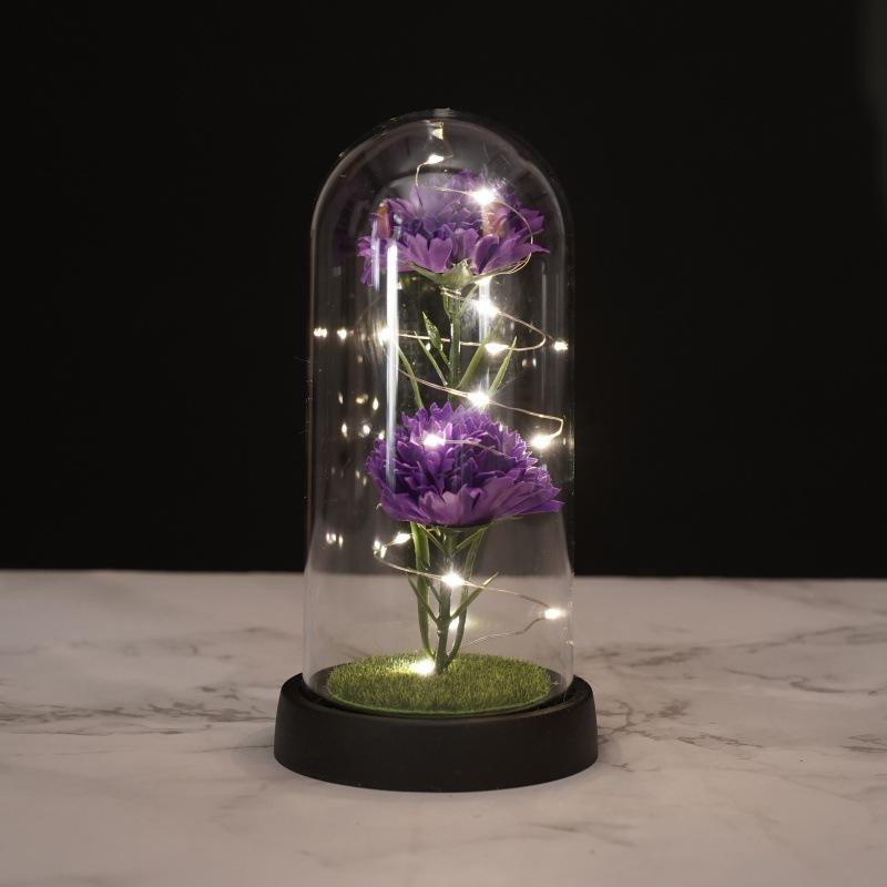 Carnation Ornament Mother's Day Valentine's Day Birthday Creative Soap Flower Ornament Night Light