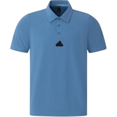Casual Breathable Comfortable Short Sleeve Polo Shirt Men Tops Transform-Blue Black JD5742