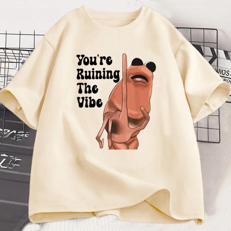 

Marcus The Worm Funny Trendy Short Sleeve Round Neck Streetwear Women Printed Tshirt Women Clothes Graphic Aesthetic Clothes S