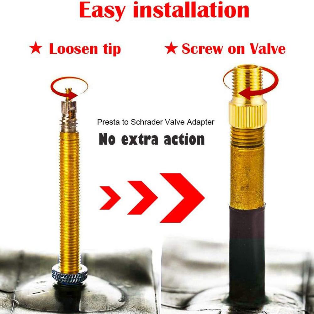 Bicycle Valve Adapter Set Portable Schrader Valve Adapter Nozzle Inflation Kit for Sports Balls Bikes Inflatable Device
