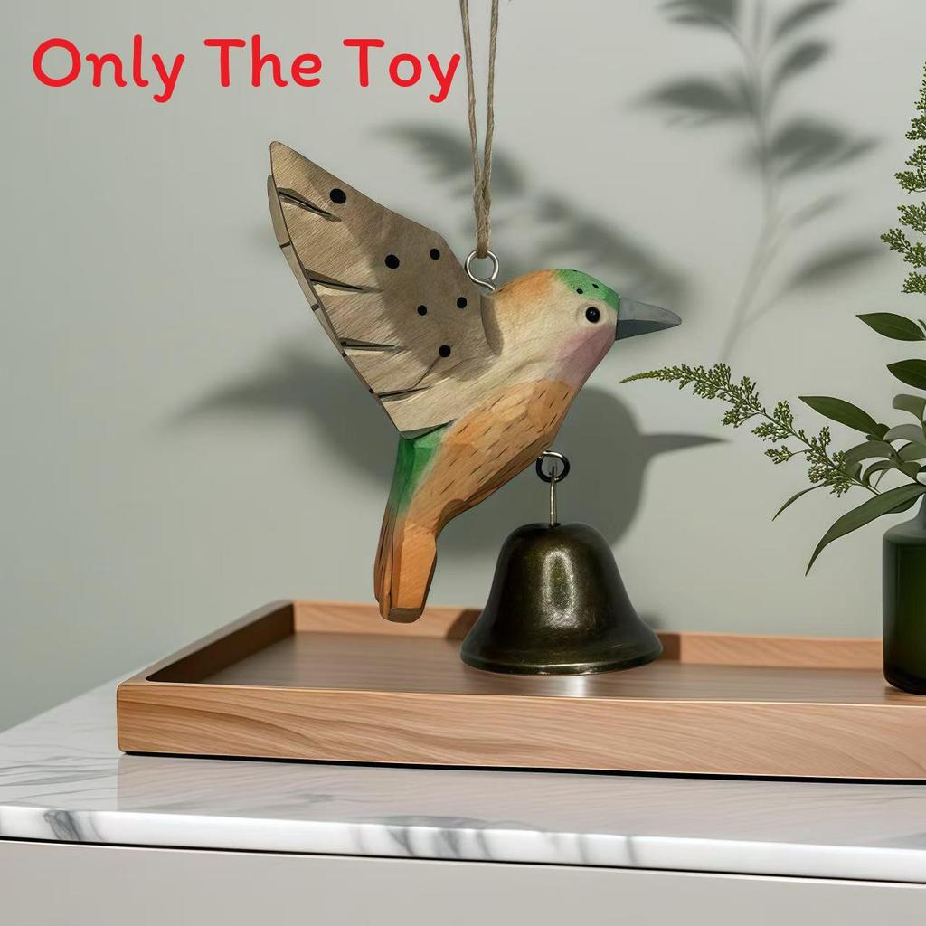 Wooden Handcrafted European Style Hummingbird Desk Decor With Painted Finish For Gifts And Home Decor