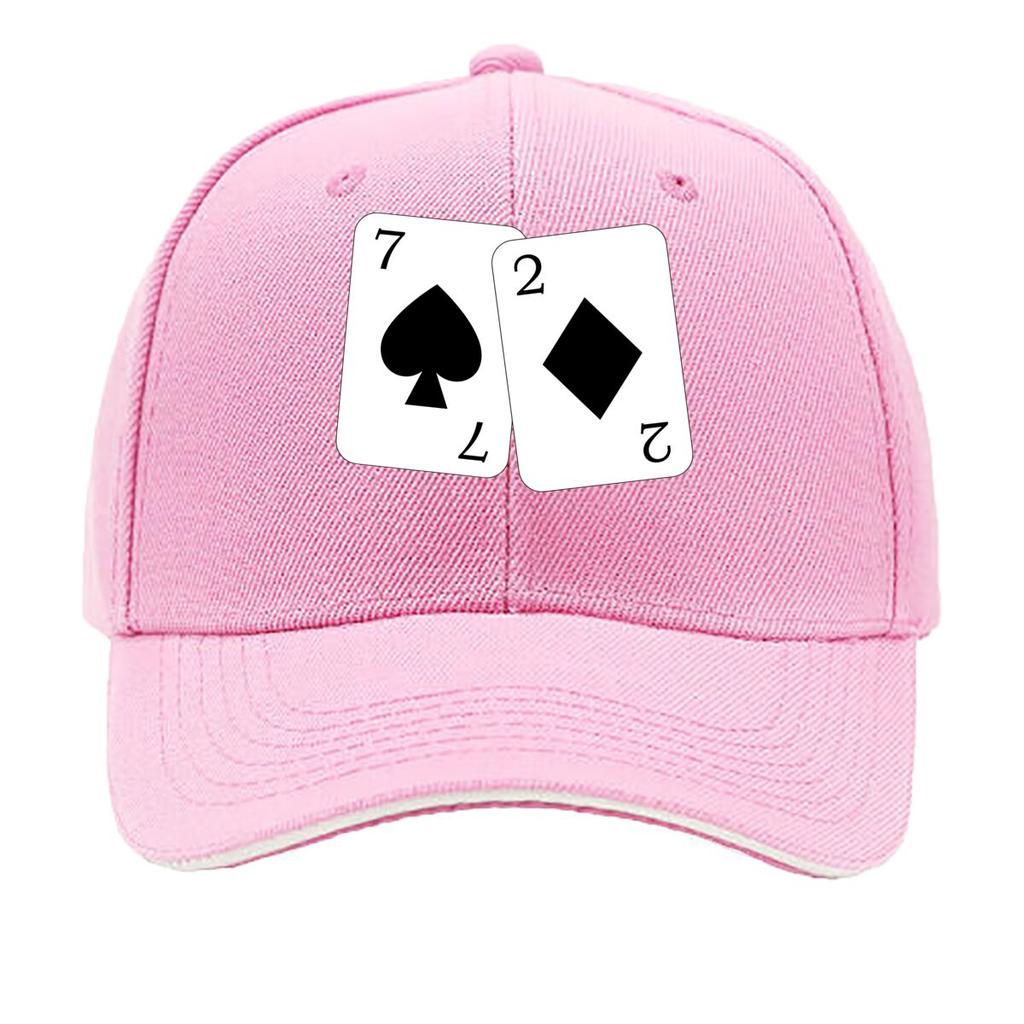 Classic Spade 7  Diamond 2 Card pattern Sandwich Baseball Cap For WoUnisexs Unisex FeUnisex Beach Dad Hat