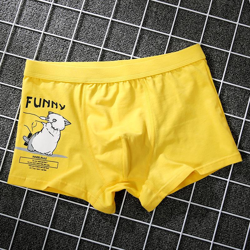 Men's Comfortable Cotton Crocodile Cartoon Print Boxer Briefs