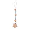 Baby Pacifier Clip Chain Wooden Star Holder Soother Pacifier Clip Leash Strap Nipple Holder For Infant Nursing Nipple Clip Chain