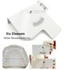Dental Measuring Ruler Six Elements Molar Measuring Device Dental Combined Protractor and Sliding Ruler
