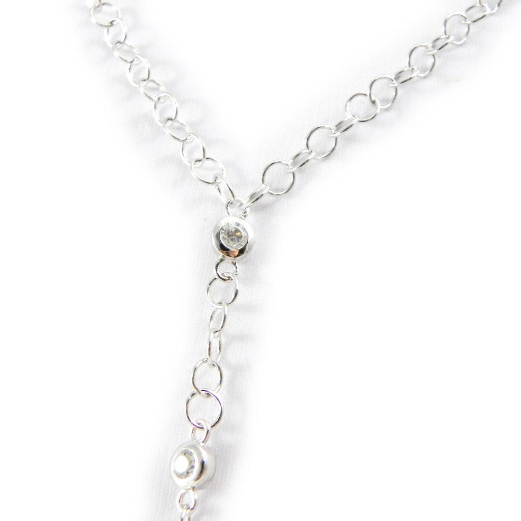 Les Trésors De Lily [H7350] - Silberkette 'Göttin' silberweiß (rhodiniert) - 60x13 mm