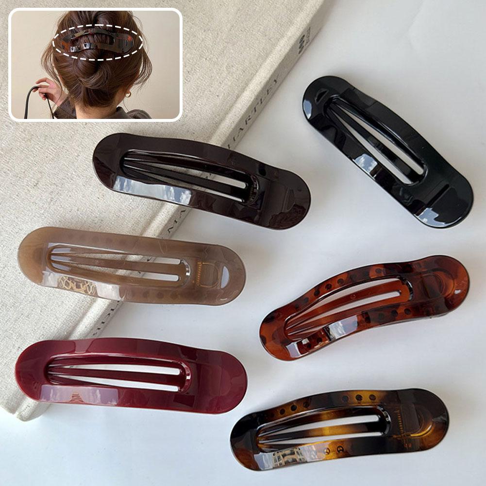 Korean Acetic Acid Long Hair Clip Leopard Duckbill Clip Spoon Clip Spring Clip Womens Fashion Hair Accessories Headpiece