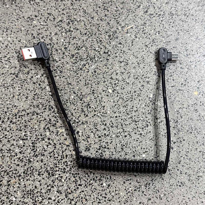 

Короткий пружинный кабель для передачи данных 6A Двойной угловой кабель USB C - Type C для быстрой зарядки для iPhone 15 16 Pro Провод для зарядки телефона чёрный
