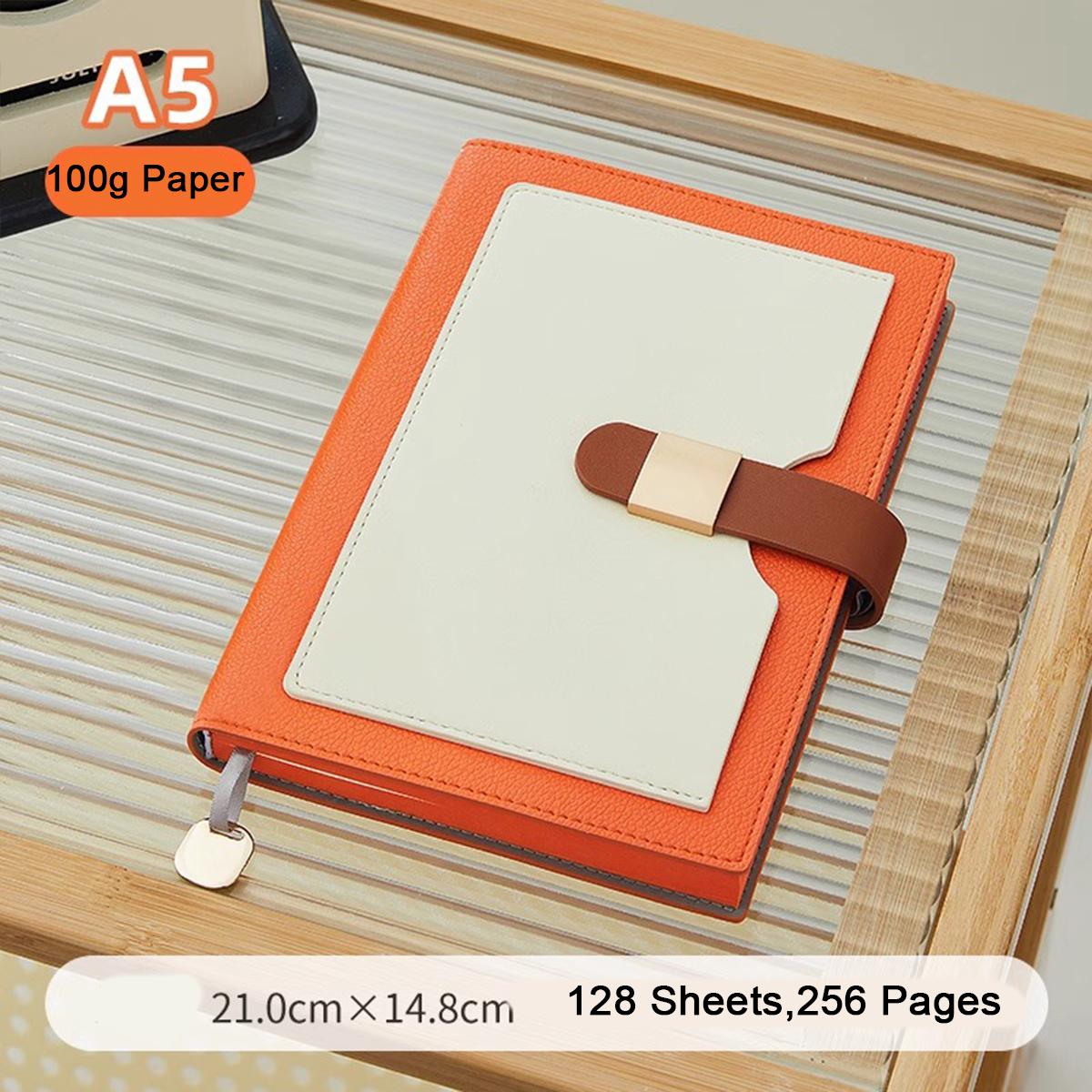 

Тетрадь для записей из высококачественной кожи формата А5, журнал для записей деловых встреч, утолщенный рабочий блокнот, ежедневник с пряжкой A5