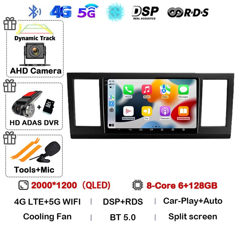 Android 14 Auto Carplay Car Radio For VW Volkswagen Caravelle 6 T6 2015 2016 2017 2018 2019 2020 Multimedia Player GPS WIFI+4G