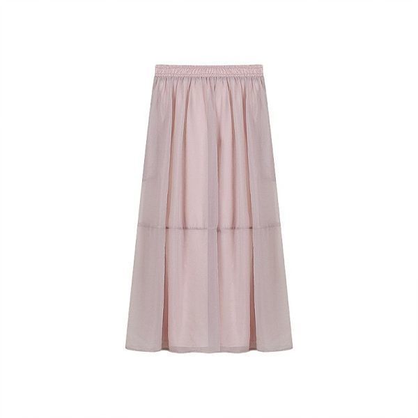 

Летняя новая юбка средней длины с сеткой А-силуэта юбка Eugen Yarn с высокой талией юбка для студенток 2XL