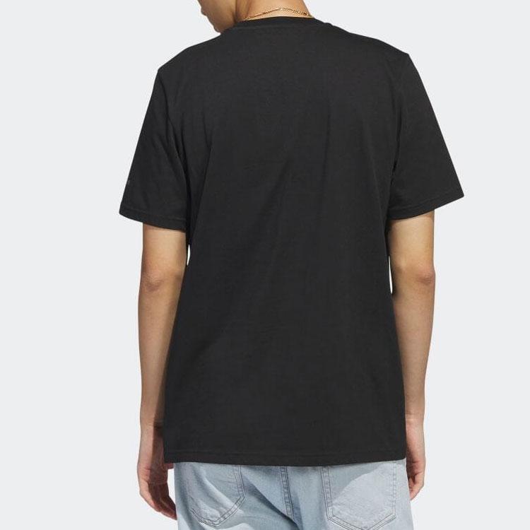 Adidas Camouflage Logo Print Crew Neck Short Sleeve T-Shirt Men Tops Black HS3213