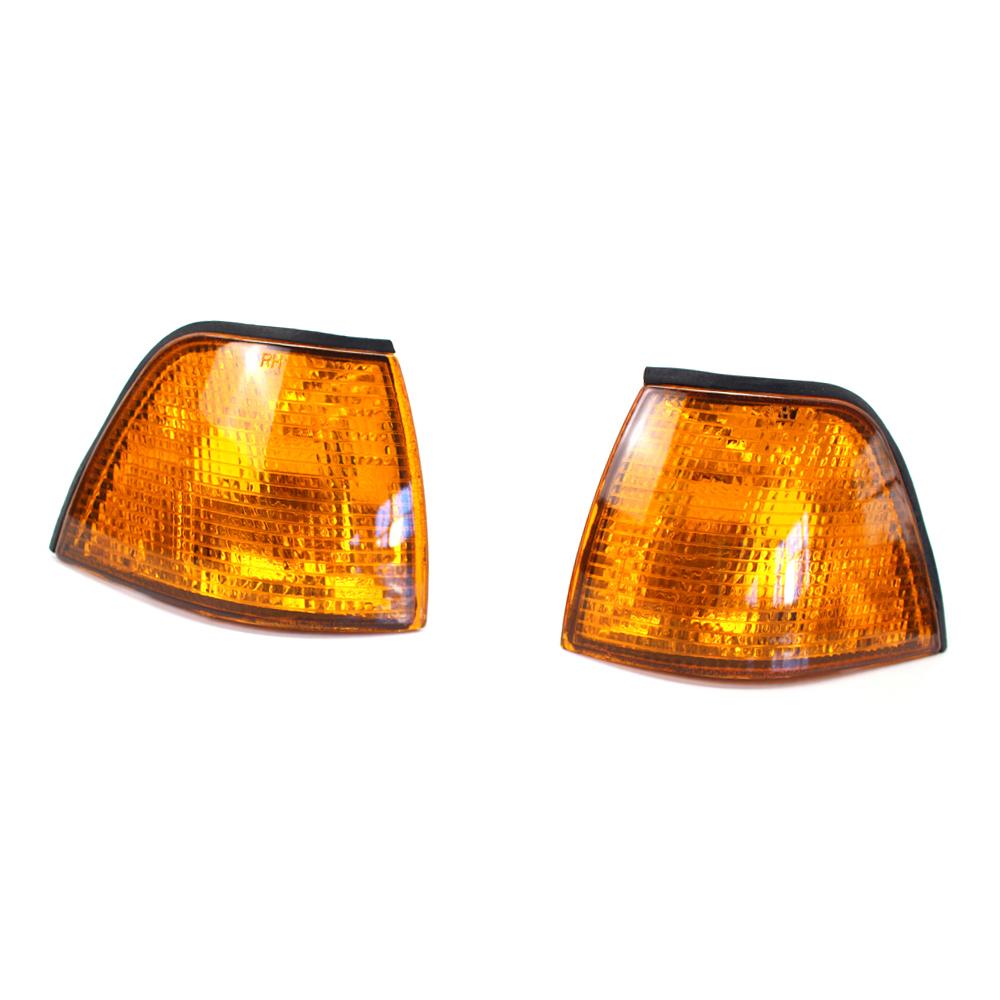 

Fog Lumin Lens Replacement Clear Plastic Kit 1 Pair Left & Front Right for E36 3 Series 4 Door 92-98 with Direct Fit Easy Installation