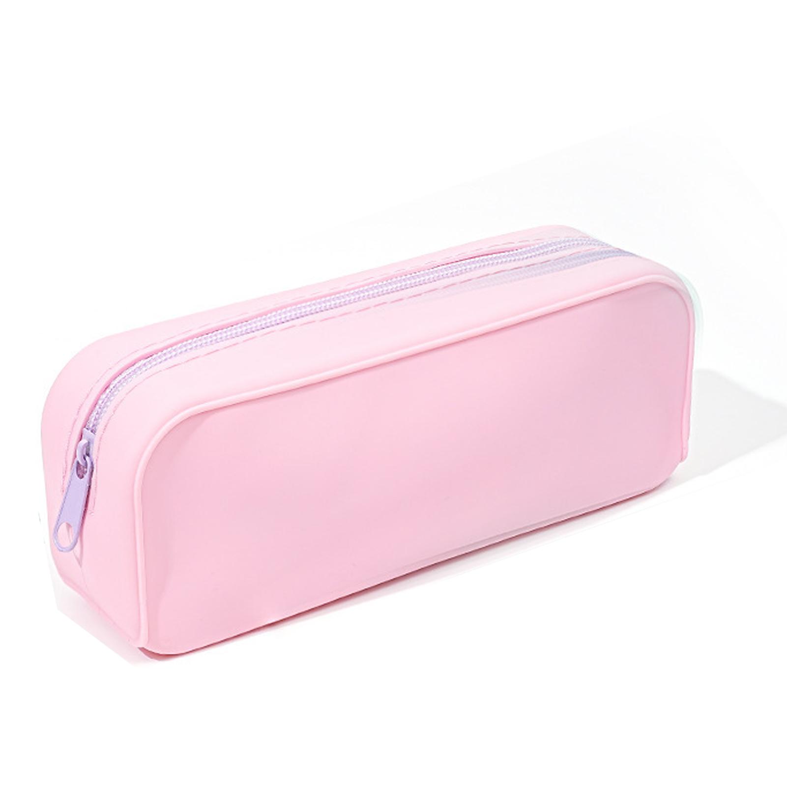

Soft licone Pencil Case For Pens Modern Adorable Look Versatile Case Is Not Only Suitable For Pens рожевий