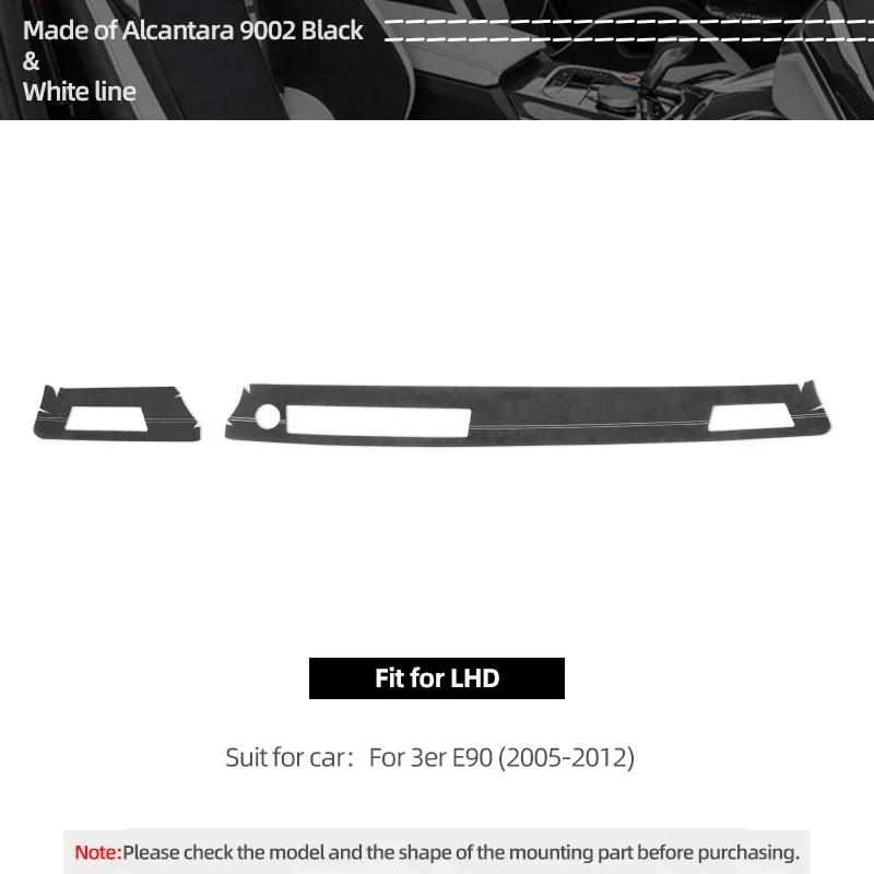 

Betterhumz For BMW E90 Serie 3 Made of Alcantara Center Console Dashboard Panel trument Trim Sticker Car Interior Accessories White LHD