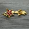 CCCP Soviet Communist Brooch, Retro, Hammer, Sickle, Red Five-star Emblem, Medal, Christmas Gift, Stocking Stuffers