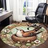 1pc Nestling Art Nouveau Office Round Area Rug, Indoor Mat Suitable For Office, Under Office Chairs Bedroom Living Room Home Decor, Room Deco