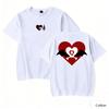 Dark Gothic Street Style Unisex Cotton TShirt with Skull Heart Print SkinFriendly Cotton Material Regular Fit for Trendsette