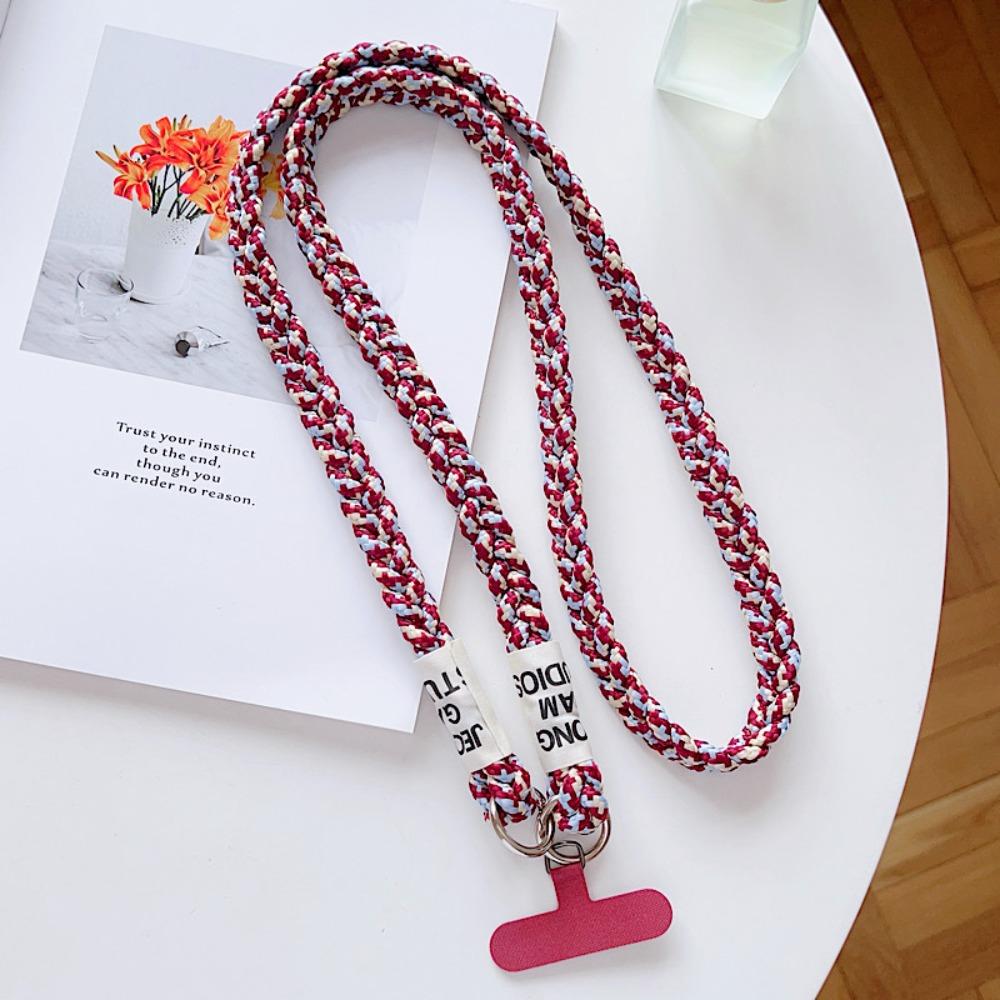 New Long Phone Lanyard Braided Rope Keychain Phone Case Chain Straps Crossbody Outdoor Lanyard Hanging Cord Phone Accessories