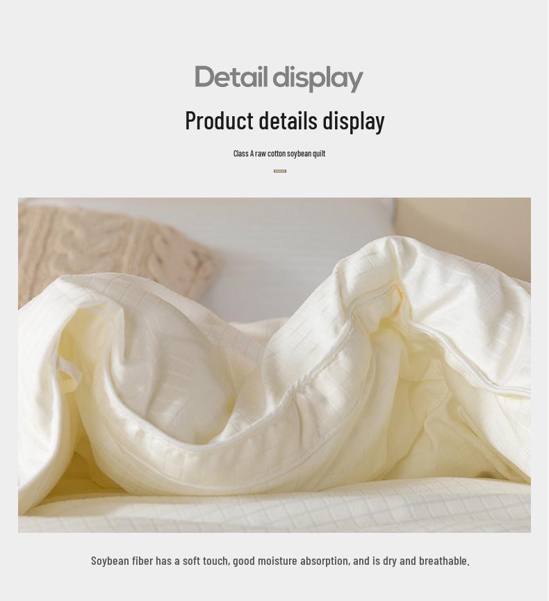 Enhanced 3D Soybean Fiber Quilt - Versatile for Spring, Autumn & Winter, Perfect for Dorms & Home