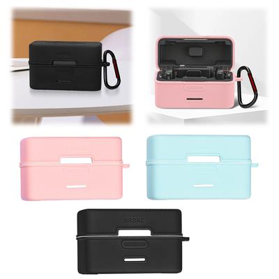 For DJI Mic Mini Charging Box Silicone Protective Cover Dustproof Soft Silicone Case Drop-proof Protective Sleeve with Carabiner