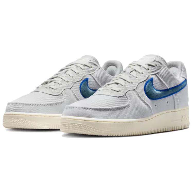 Nike Air Force 1 Low Canvas Photon Dust Game Royal Pale Ivory Smokey Blue Sneakers HV1204-001