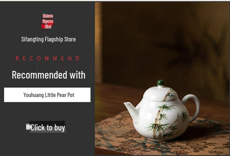 Hand-Painted Gongfu Master Tea Cup - Large Capacity White Porcelain 