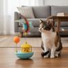 Colorful Feather Cat Interactive Toy Rotating Wobble Tumbler Boat Cat Tumbler Toy  Exercise