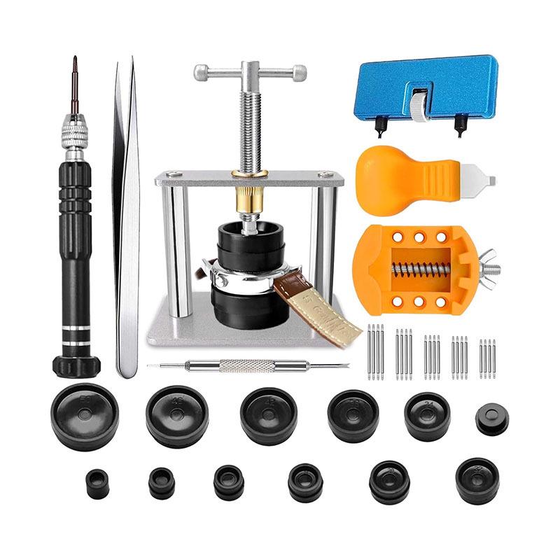 39-Piece Watch Repair Tool Kit: Press, Replace Battery, Remove & Install Watch Bands