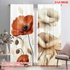 2pcs,2D Plane Printing Curtains&Window Treatment Gentle Blooms Durable 100% Polyester Fabric (without Rod) All Seasons Use for