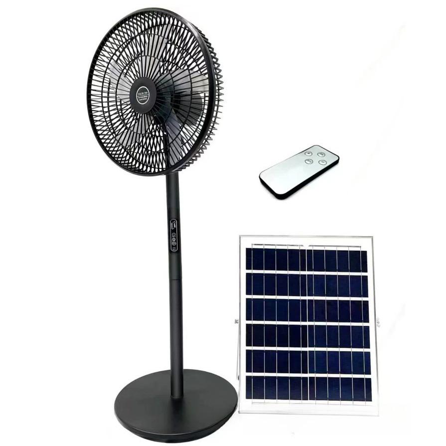 Ventilatore Elettrico a Vento Grande da 16 Pollici Portatile Senza Fili con Ricarica Solare Ventilatore da Pavimento Intelligente con Controllo Touch