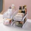 Storage Tray Desktop Storage Display Rack Removable Stationery/Toiletries 2 Layer Storage Shelf Plastic Space Save