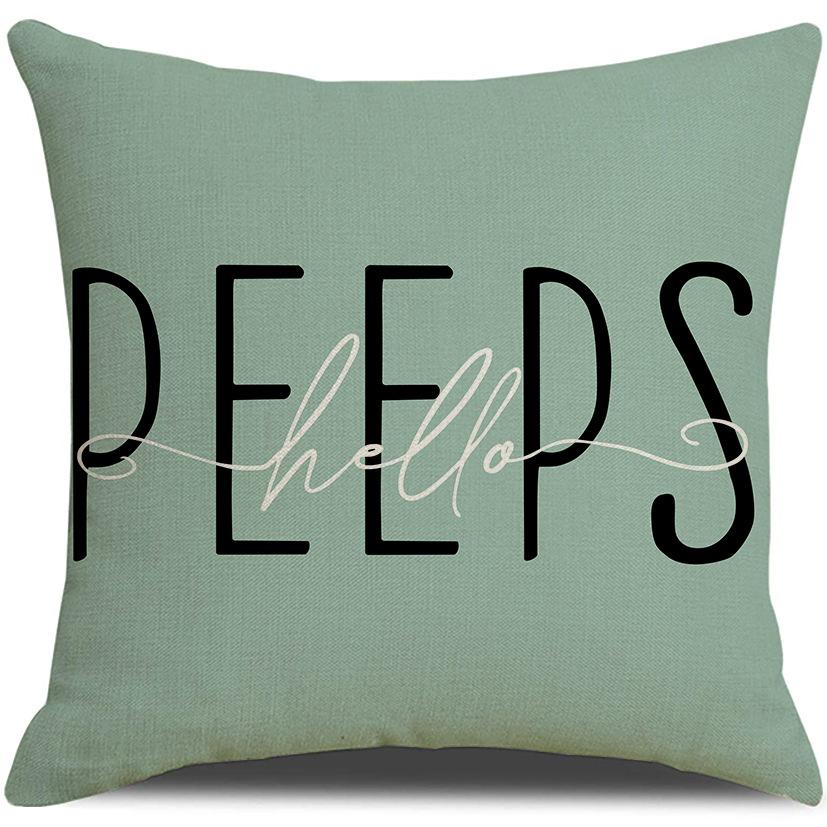 Neue Ostern Frisch Kariert Kissenbezug Frühling Cartoon Hase Dekokissen Sofa Kissenbezug