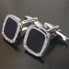 Kamakura Cufflinks Workshop Black Onyx Inlay Square Cufflinks Ed102 (Cufflinks)