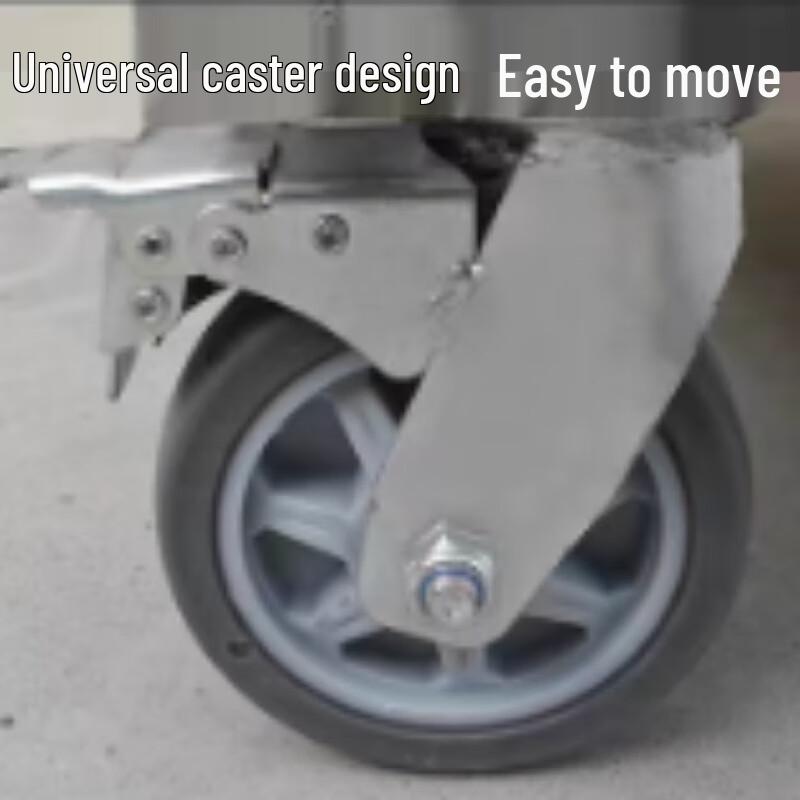 Commercial 2-Tier Stainless Steel Serving Cart